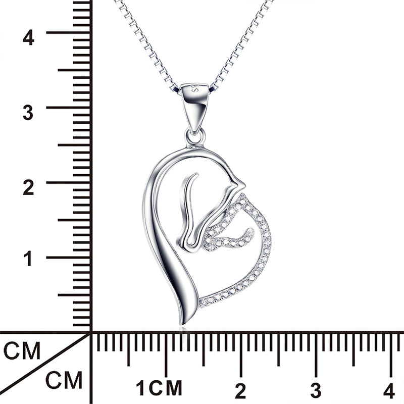 Two Heads, One Heart - Sterling Silver Necklace