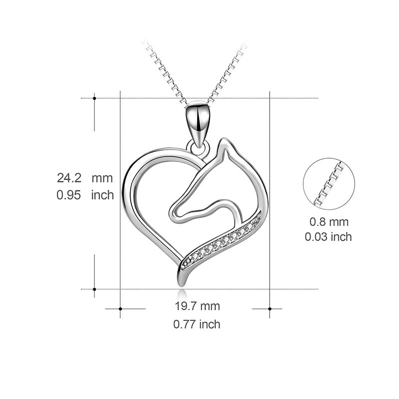 The Head and Heart - Sterling Silver Necklace