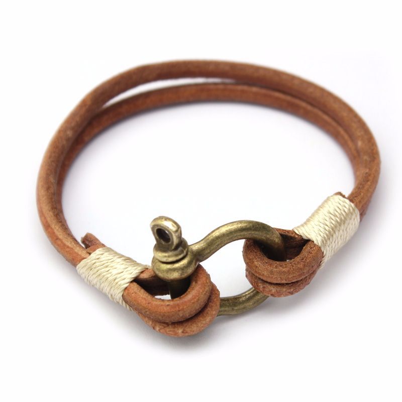 Bay Vintage Leather Horseshoe Bracelet - Main Image